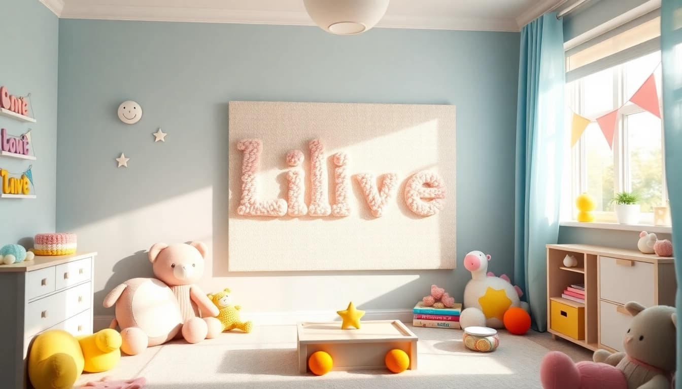 Personnalisez la déco murale avec iletaitunnuage.fr pour les enfants et mamans en mettant en avant des toiles tricotin.