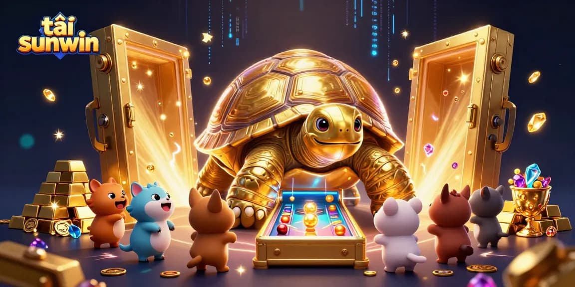 Experience the excitement to tải sunwin through a vibrant casino-themed illustration with dynamic game elements.