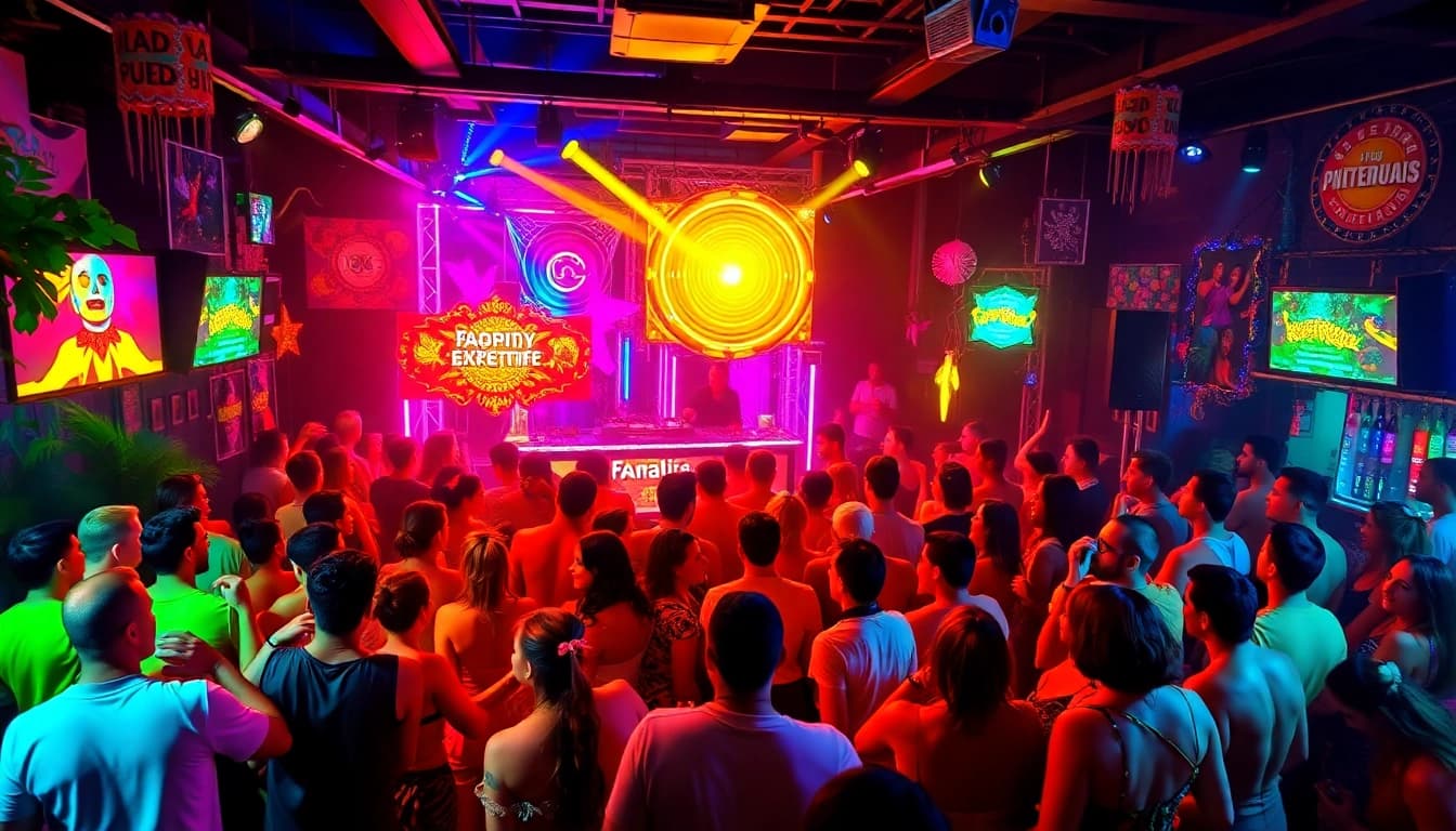 Experience where to party in puerto rico at a vibrant nightclub scene with a lively crowd.