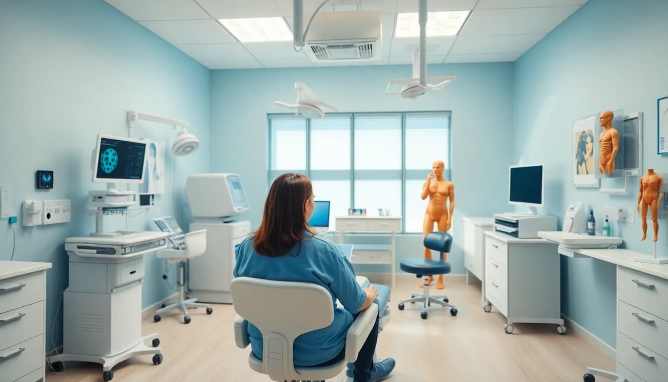 AICA Orthopedics Duluth offers a consultation in a well-equipped medical setting highlighting care.