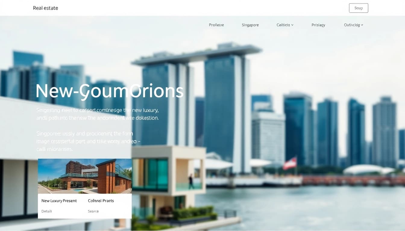 Showcasing the modern interface of https://newdeveloperlaunch.sg featuring luxury condos and user-friendly navigation.