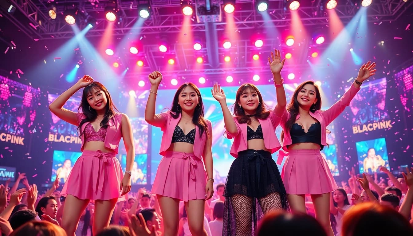 Witness thrilling Blackpink news during their electrifying concert performance.