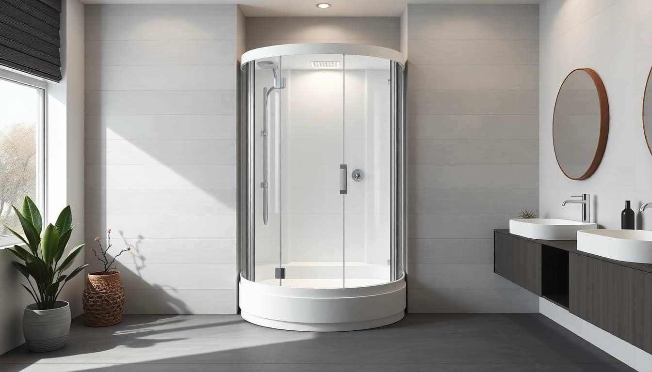 Verleihen Sie Ihrem Badezimmer mit der Duschkabine 80x80 Eckeinstieg modernen Stil und Eleganz.