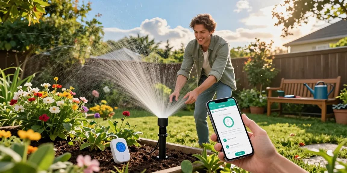 Effortlessly using the rainpoint sprinkler timer for vibrant garden care.