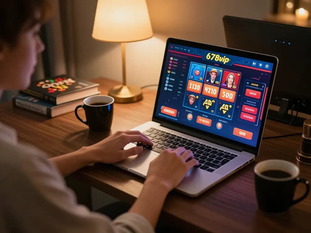 Engaging online gaming session at 678vip with poker and slots interface