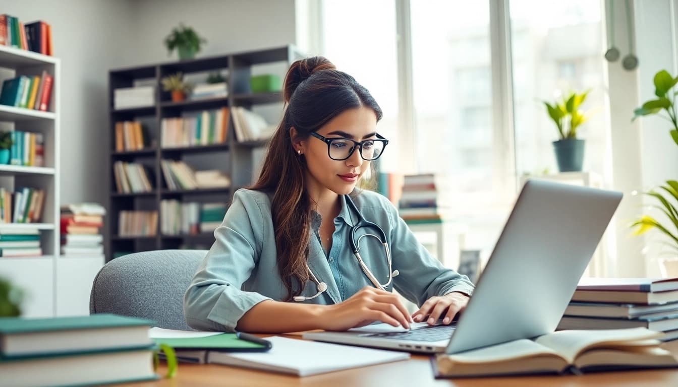 Engaging healthcare professional at https://womens-health-advice.org working on women's health topics.