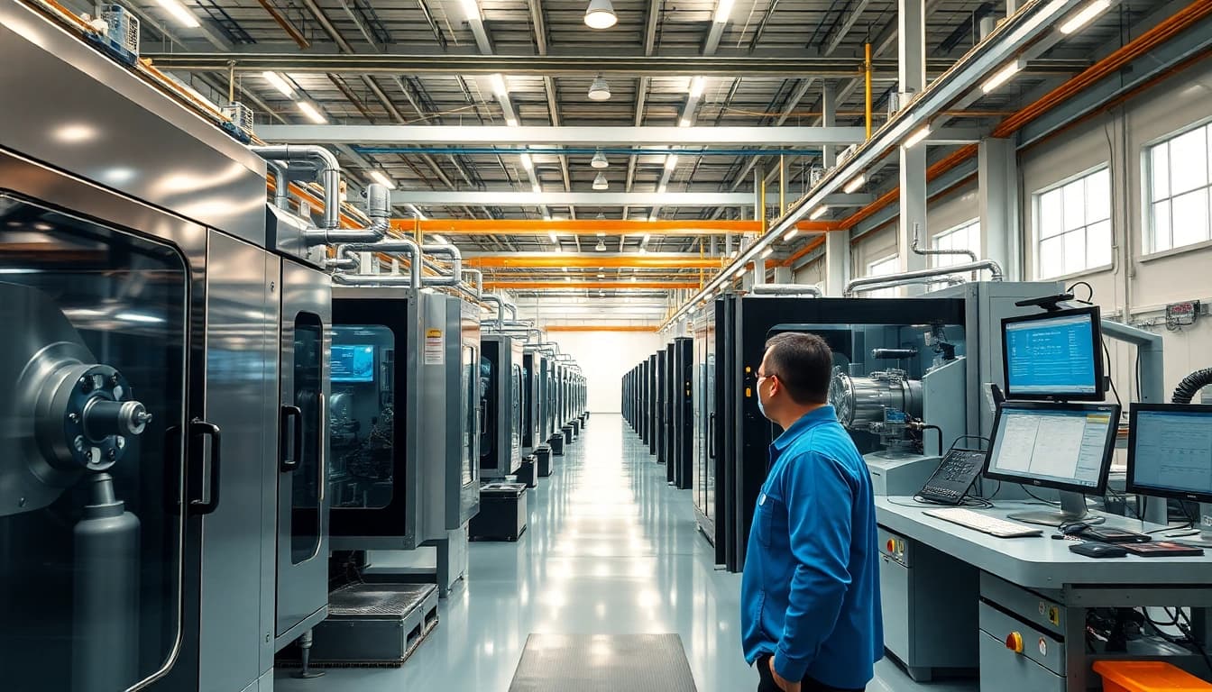 diecasting malaysia: Modern aluminum diecasting facility highlighting precision manufacturing and skilled technicians.