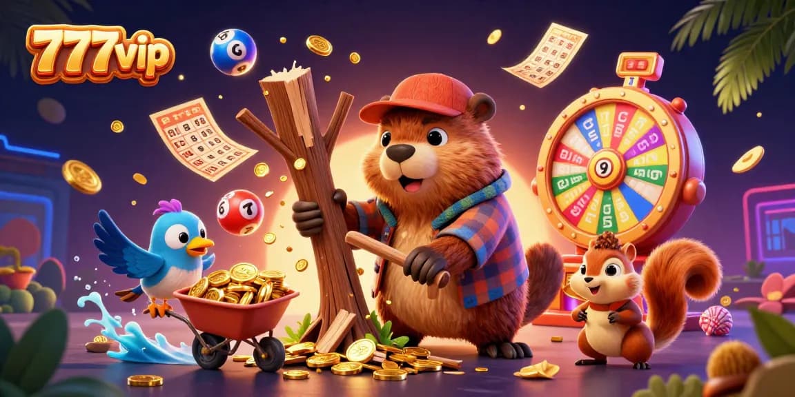 Engage with 777vip's entertaining games featuring cartoon characters in a vibrant casino scene.