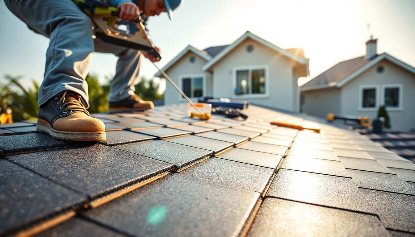 Inspecting the roof while ensuring quality service in Twin Shield Roofing.