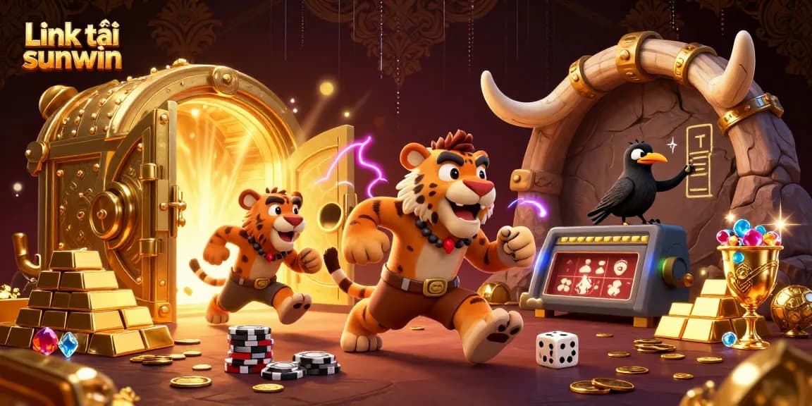 Join the adventure with Link tải sunwin while exploring a vibrant prehistoric casino scene.