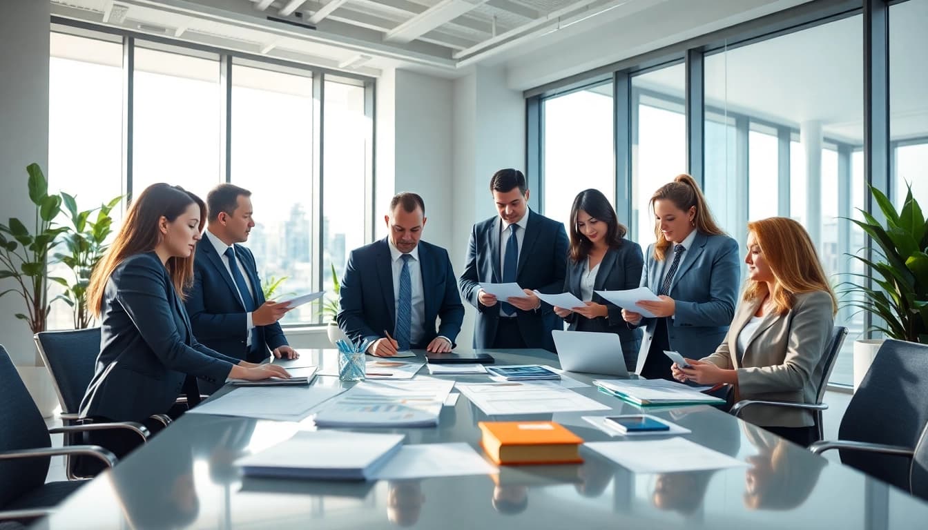 Legal Recoveries team collaborating in a bright, modern office setting.