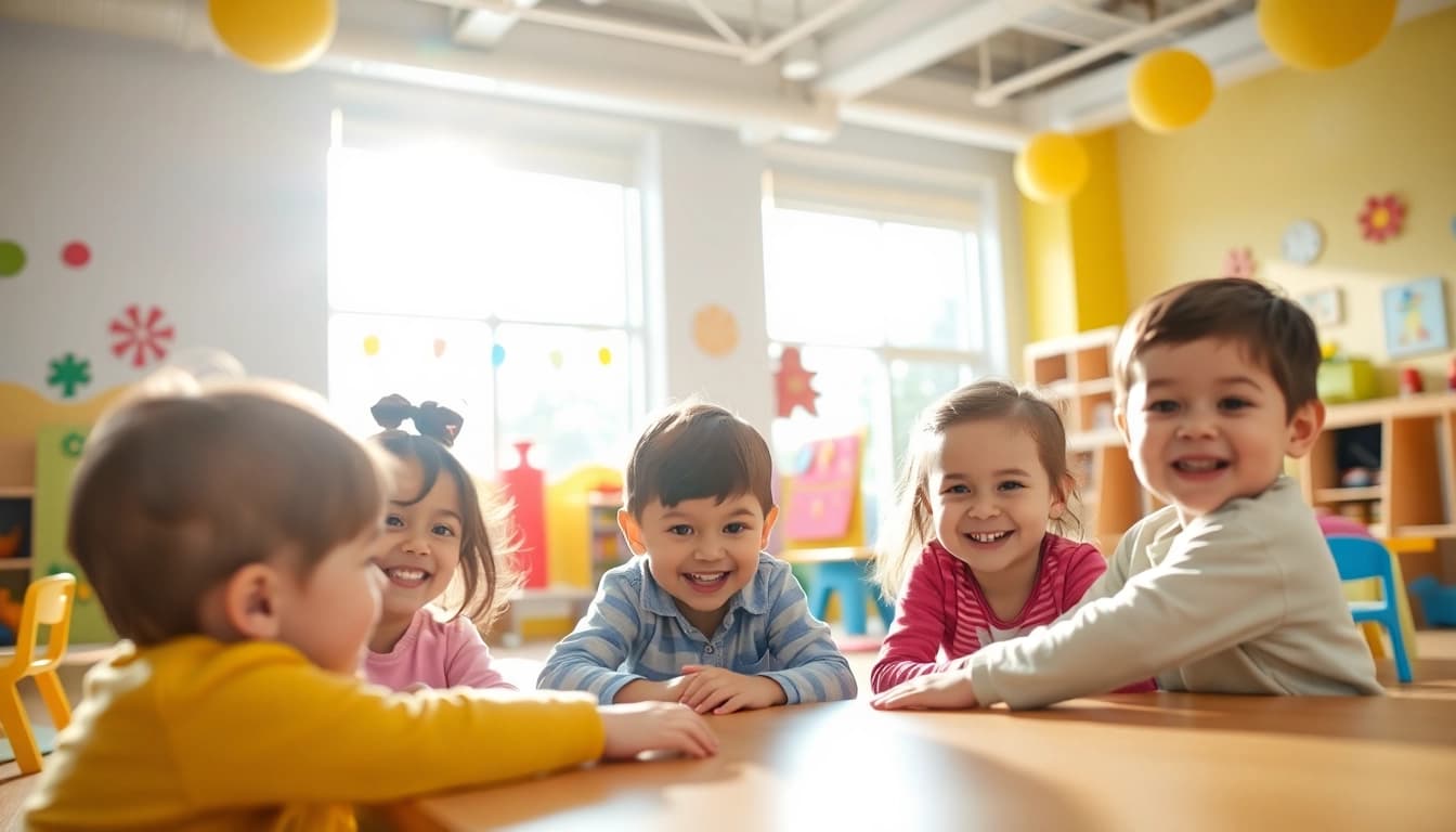Engaging children at https://juniorsjunction.com involved in joyful playtime activities.