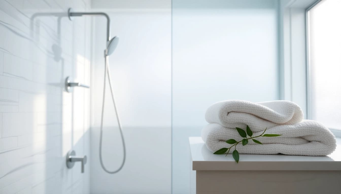 Immerse in elegant showers Australia with a stunning modern bathroom setup featuring sleek fixtures.