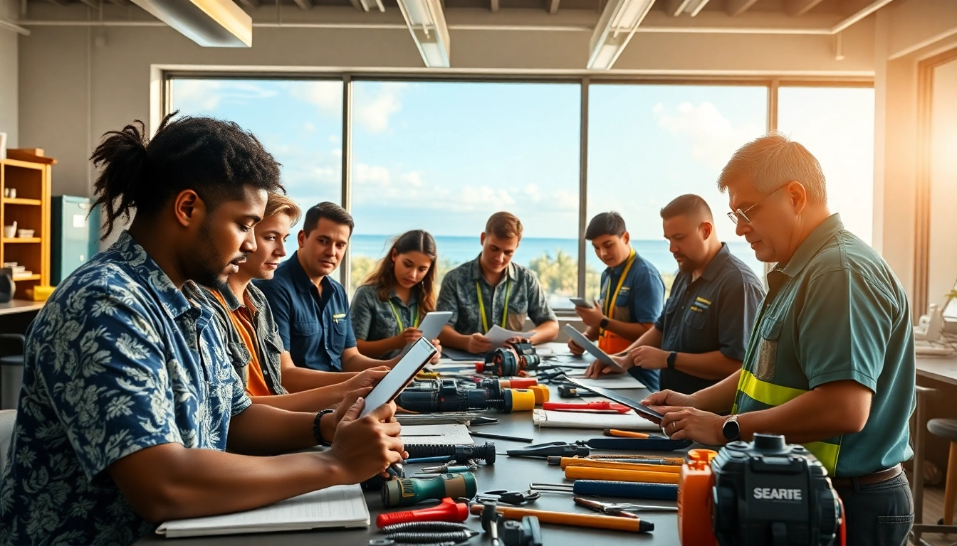 Students thrive at trade schools in Hawaii, engaged in hands-on learning with local experts.