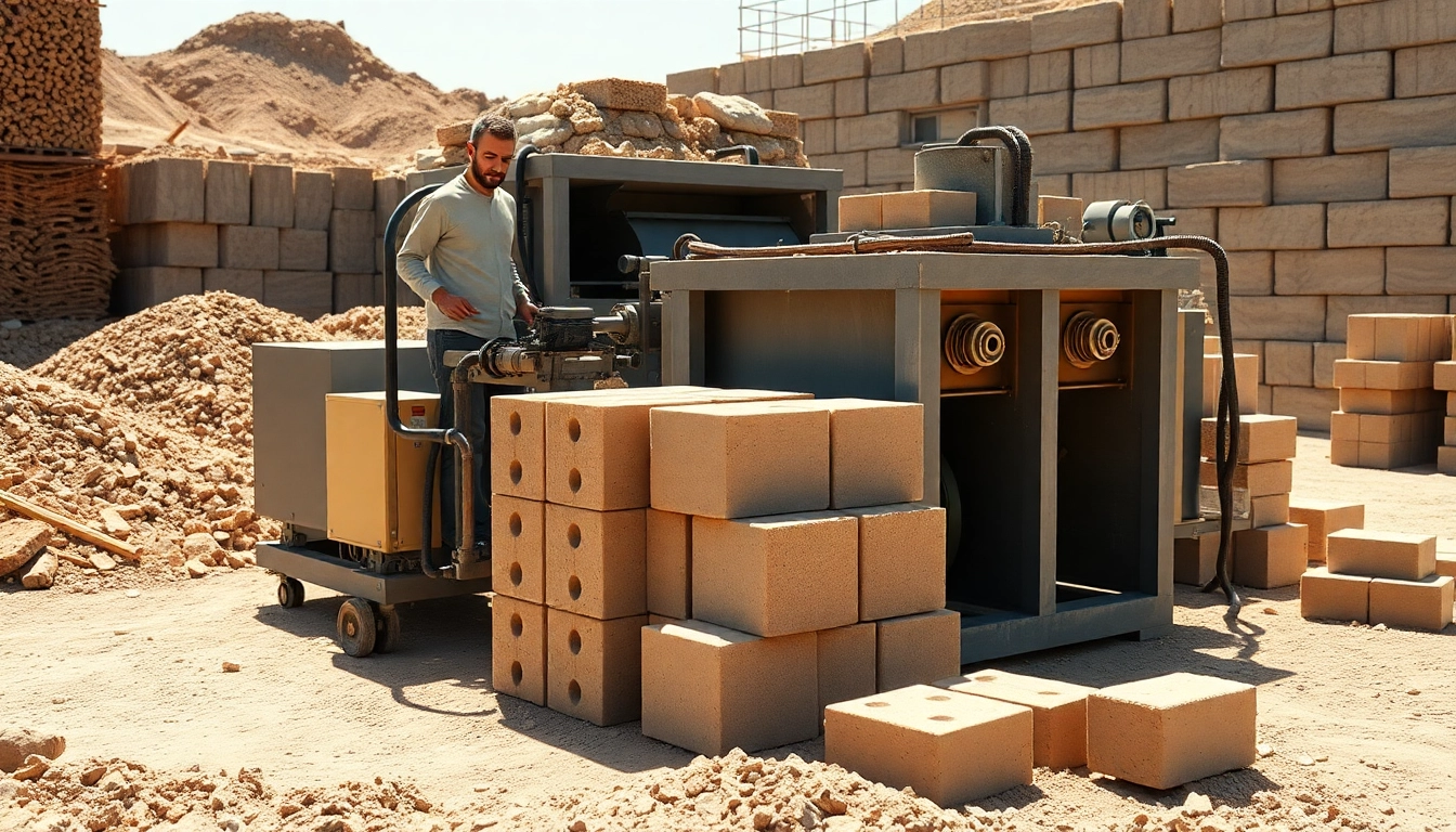 Operate a Compressed Earth Block Machine producing eco-friendly bricks in a sustainable setting.