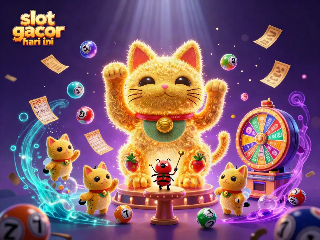 Bermain slot gacor hari ini dengan pengalaman visual yang menarik, menggambarkan simbol keberuntungan.