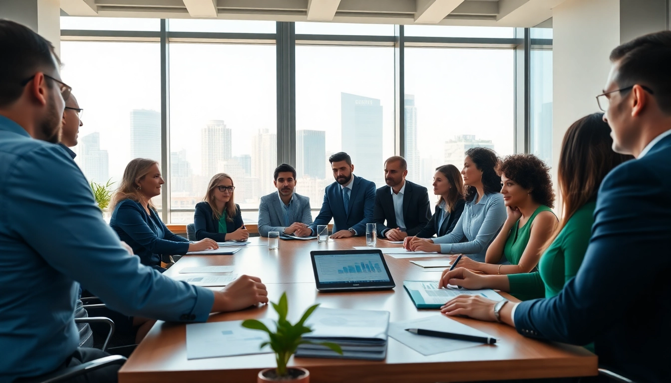 Engage with essential concepts of Business in a modern office setting.