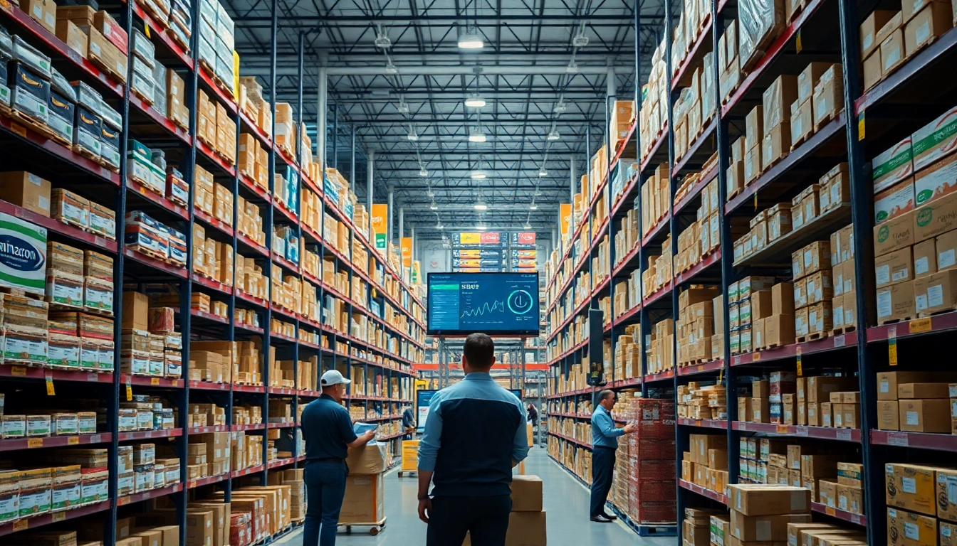 Efficient Amazon fulfillment center showcasing the use of an Amazon repricing tool for inventory management.