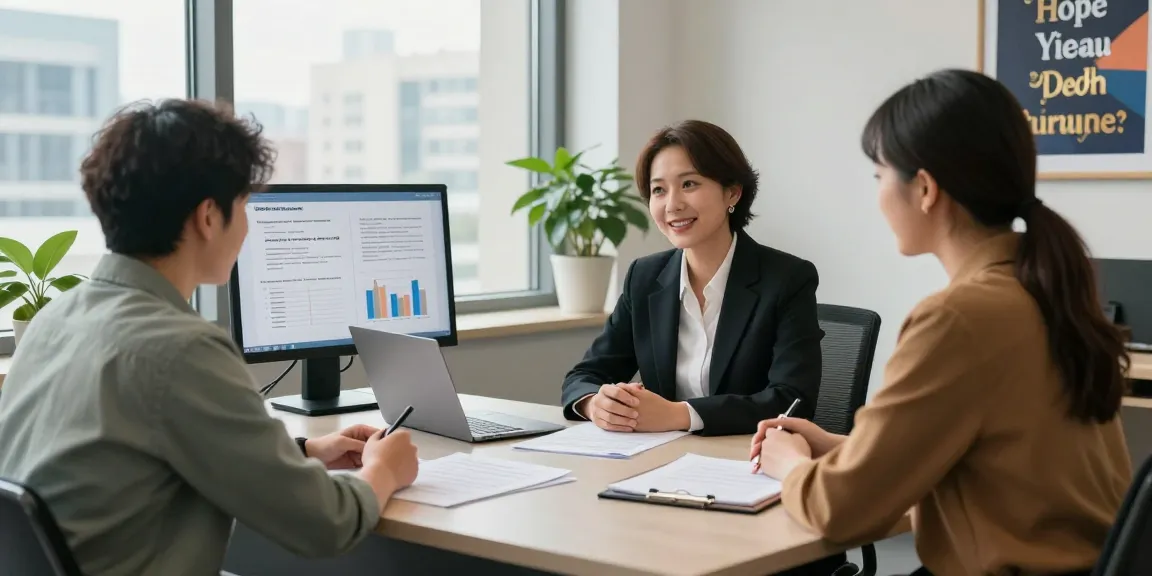 개인회생 상담 중인 고객과 변호사의 모습, 전문적이고 신뢰감 있는 분위기