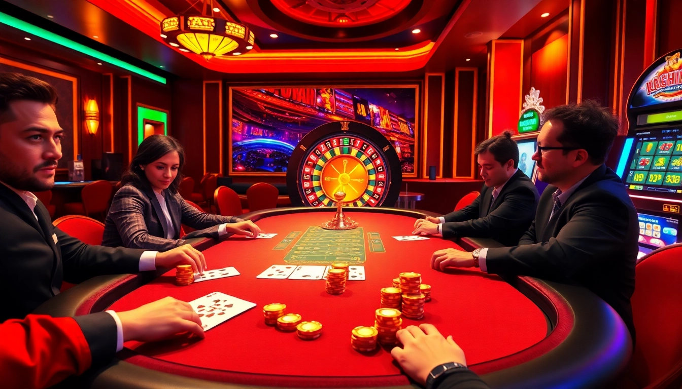 Découvrez l'excitation du casino en ligne avec des tables de poker vibrantes et des roues de roulette tournantes.