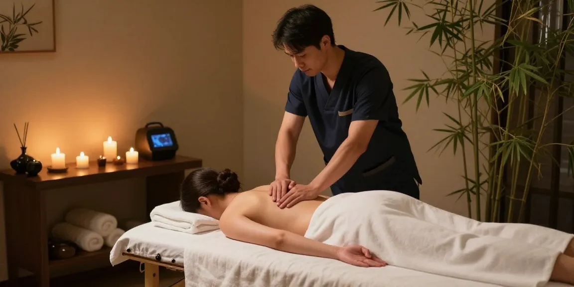 군산스웨디시 전문가의 마사지 환경, 남성 고객을 위한 편안한 스웨디시 마사지 모습