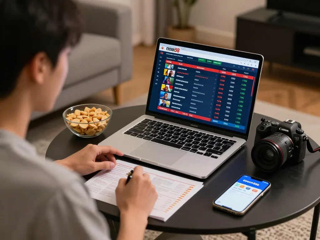 Experience live betting on open88 with an engaged bettor analyzing odds on a laptop.