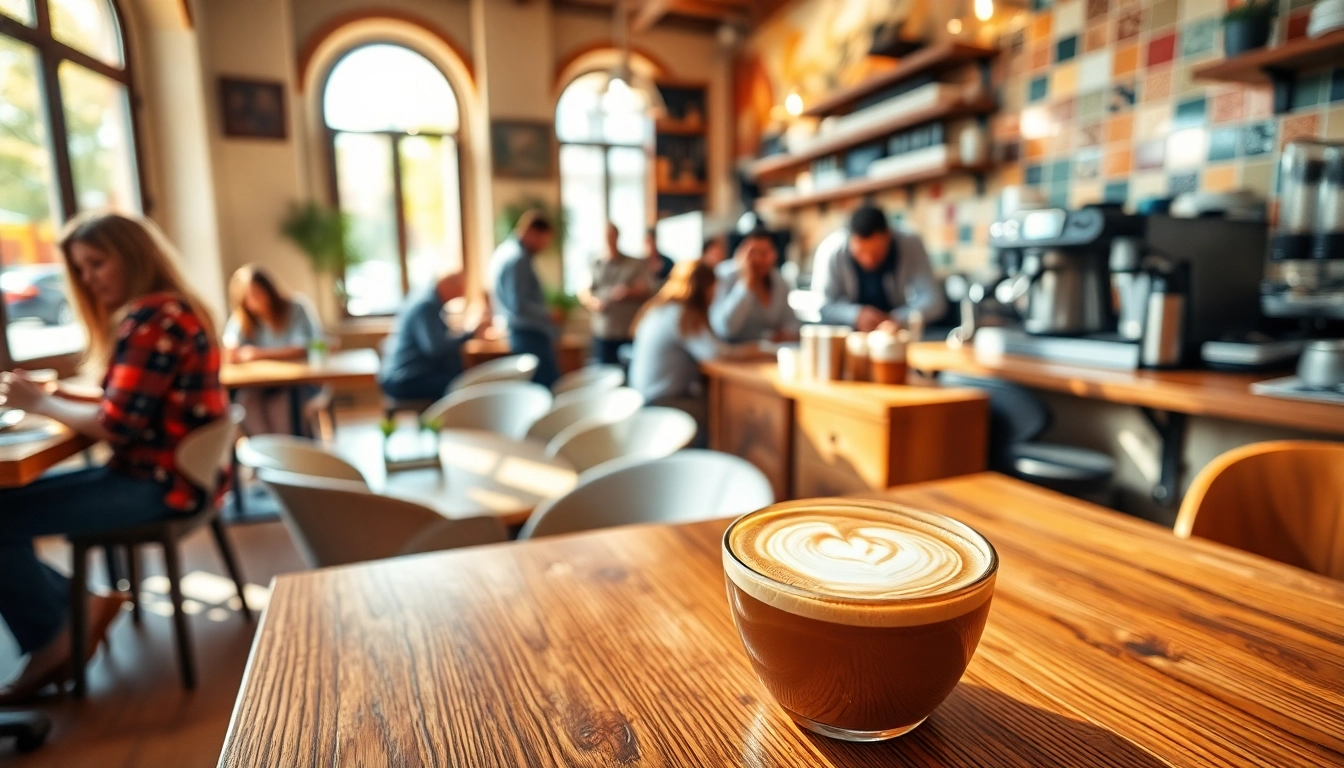 Profitez du café dans un café en Espagne, où les clients savourent leurs boissons dans une ambiance chaleureuse.