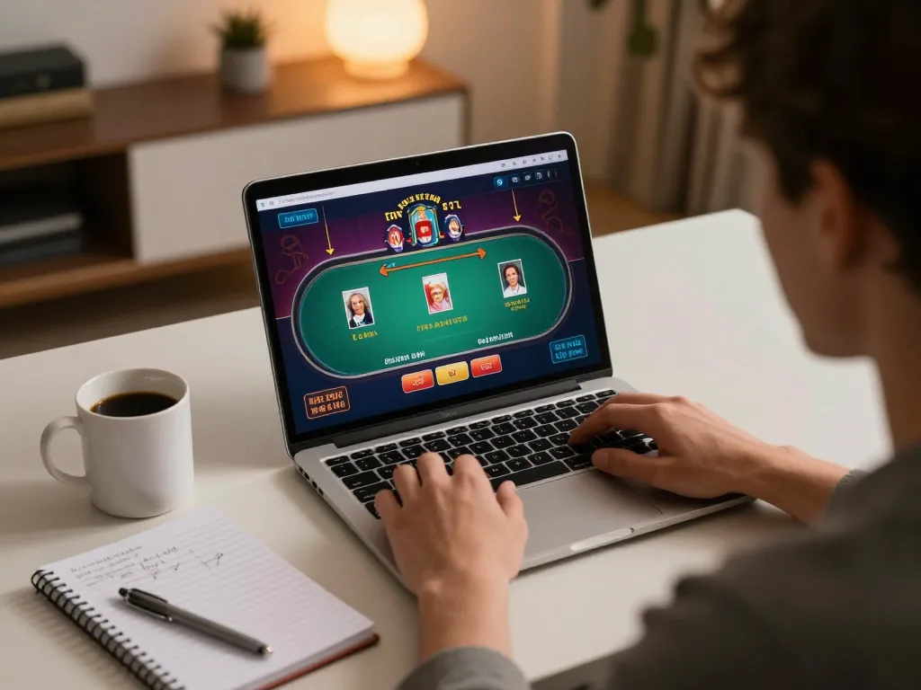 Player enjoying online casino poker on king33, demonstrating strategic gameplay.
