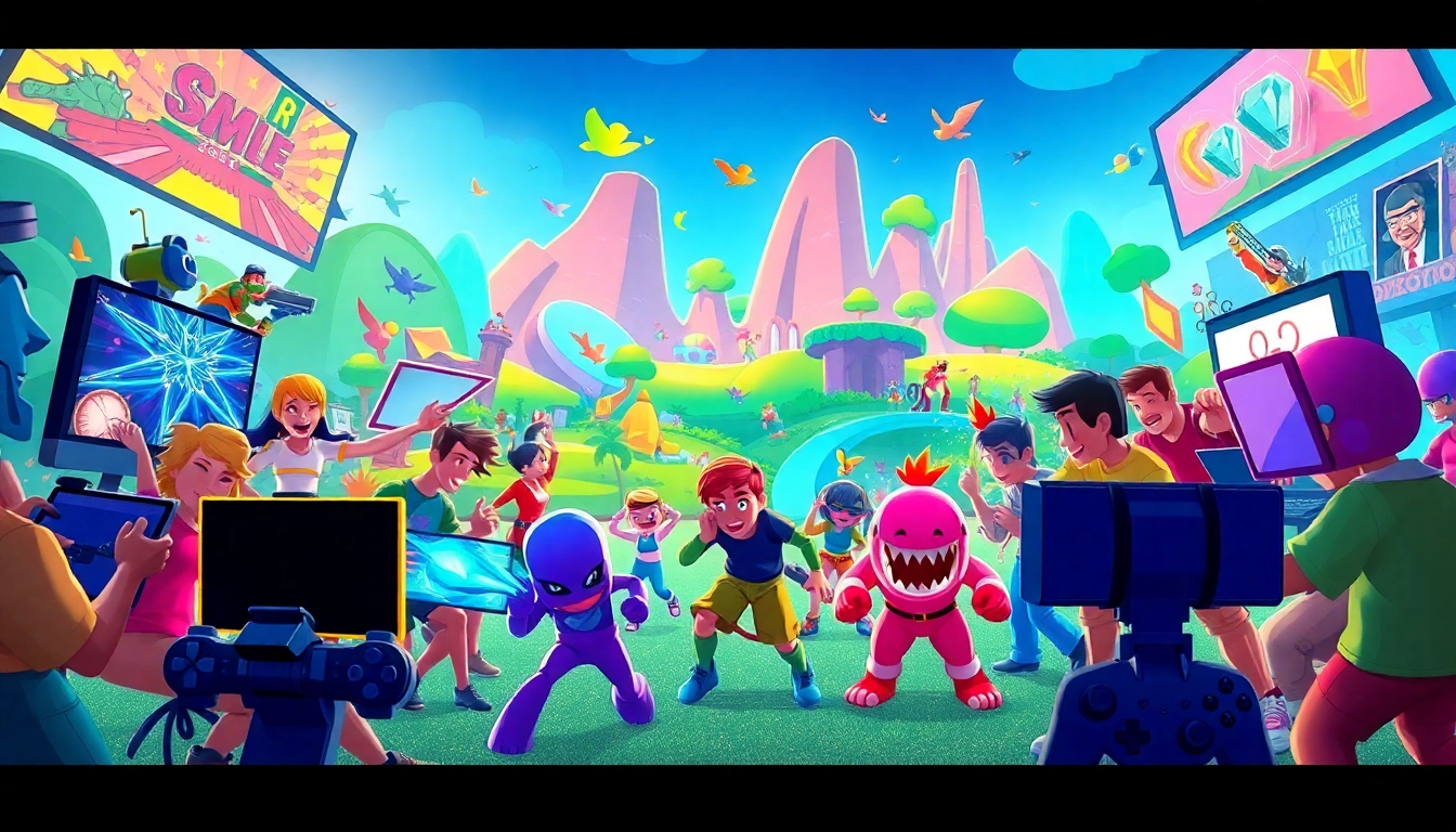 Enjoy thrilling games and adventures on gnhust, featuring a colorful digital landscape.