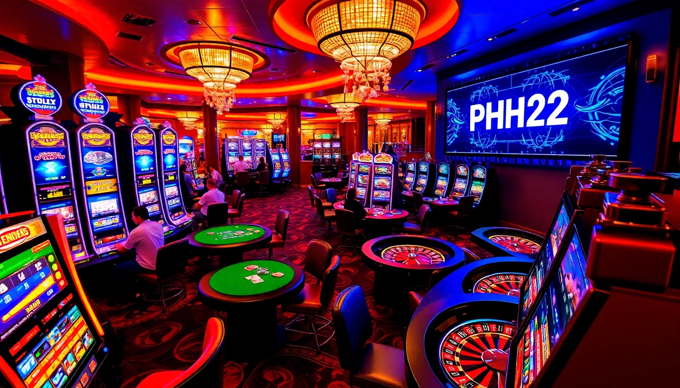 Experience the thrill of PH22 with vibrant slot machines and engaging casino gameplay.