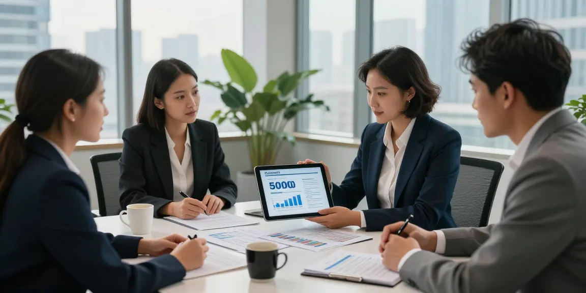 Financial advisor guiding clients on deposit 5000 strategies in modern office