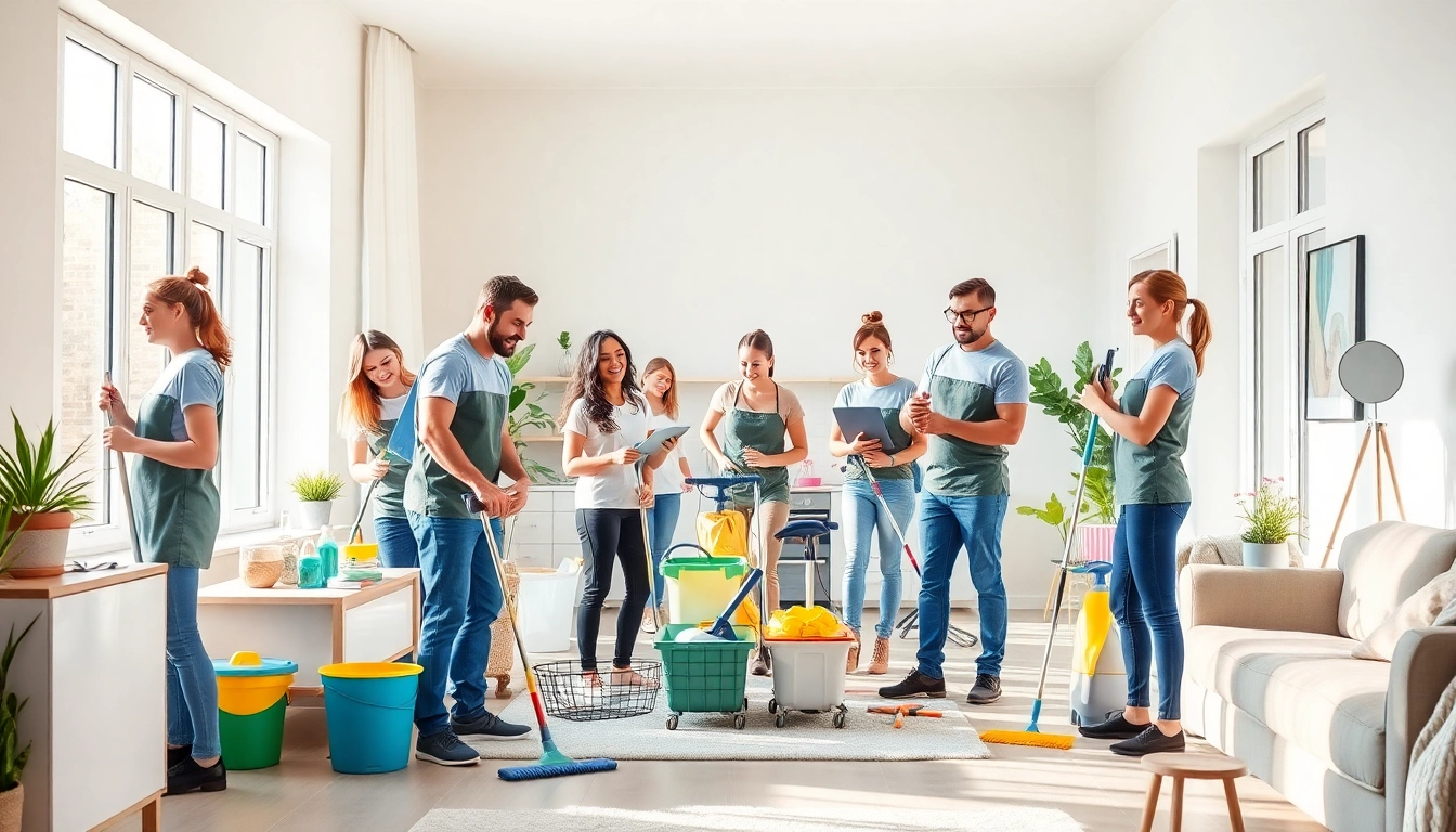 Cleansing a home with a professional cleaning service team efficiently working to enhance cleanliness.