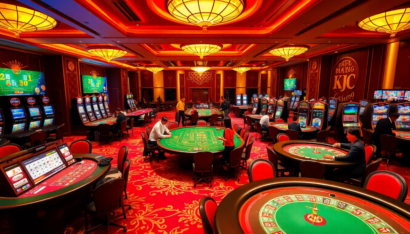 Experience the vibrant energy of KJC Vietnam's casino floor with thrilling games and luxury settings.