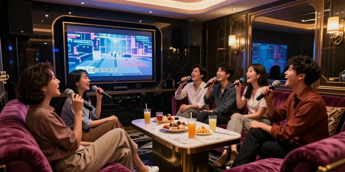 강남가라오케에서 친구들과 함께 즐기는 고급스러운 노래방의 생생한 모습