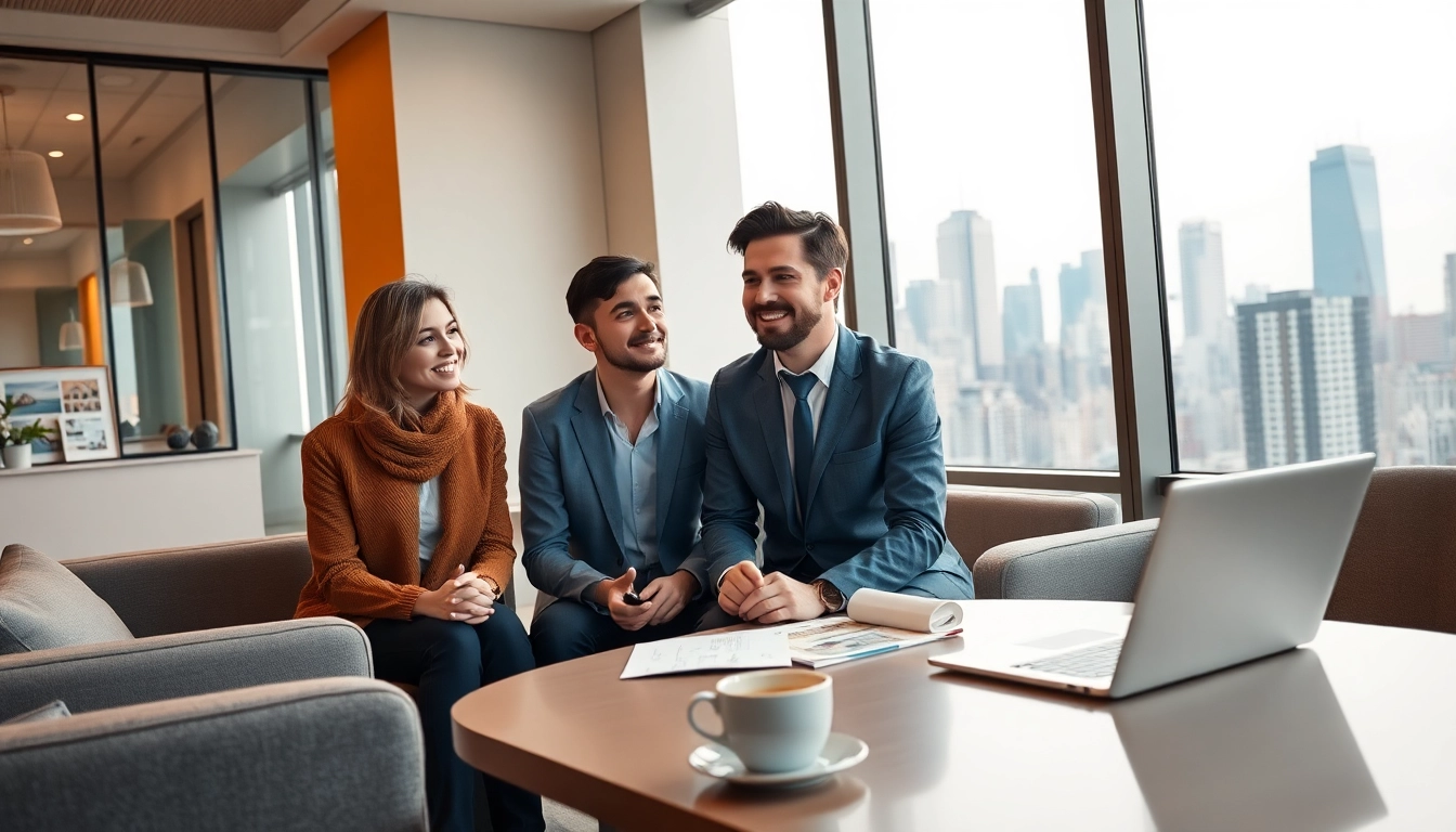Beratung durch einen Immobilienmakler auf https://immobilienmakler-bester.de in einem modernen Büro mit einem seriösen Ambiente.