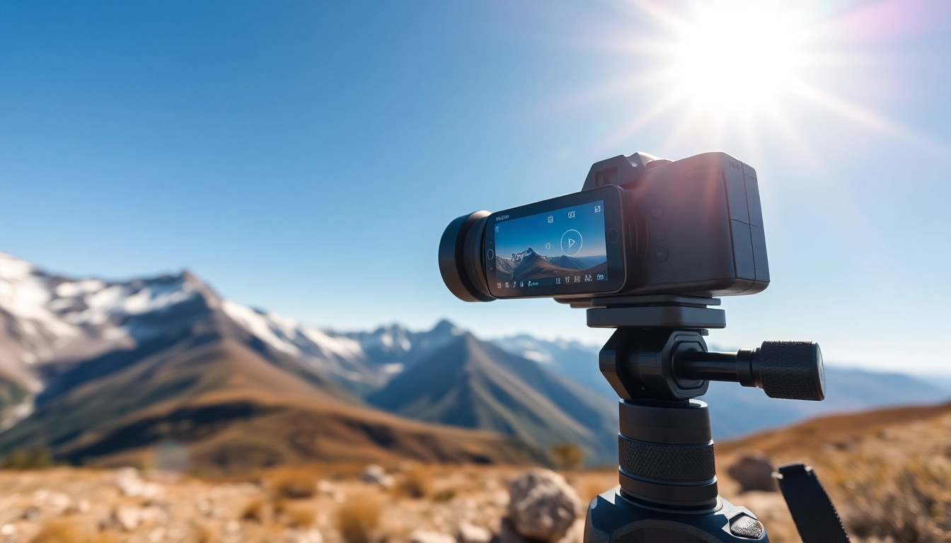 Photographer using Insta360 X5 camera outdoors, showcasing creative 360-degree photography.
