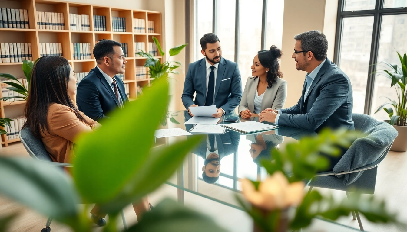 Engaged clients discussing their case at http://www.jacobsonpilaw.com with a professional lawyer in a bright office.