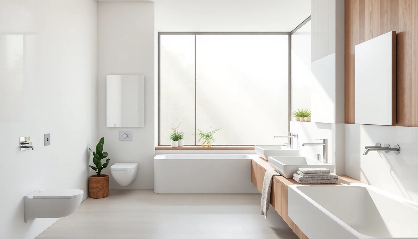 Sonni sanitär GmbH zeigt modernes Bad mit eleganten Armaturen und innovativen Lösungen.