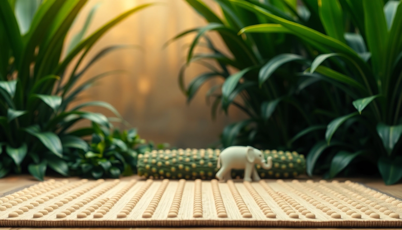 Calm Elephant Akupressurmatte in einer beruhigenden Umgebung.
