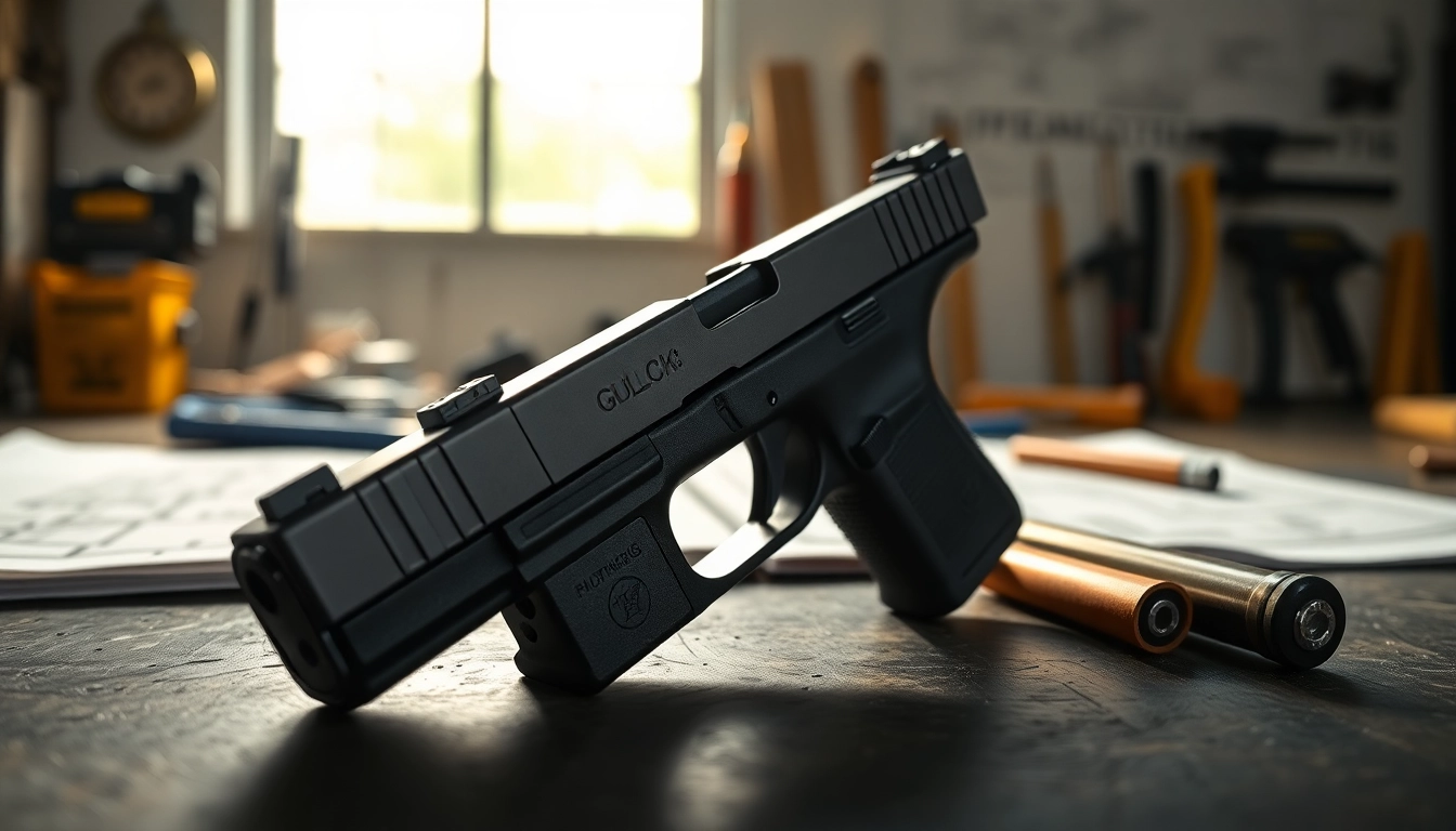 Showcasing an intricately designed glock slide highlighting craftsmanship and technical precision.