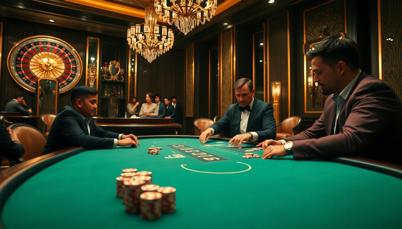 Gambling excitement at 188BET poker table with professional players competing.