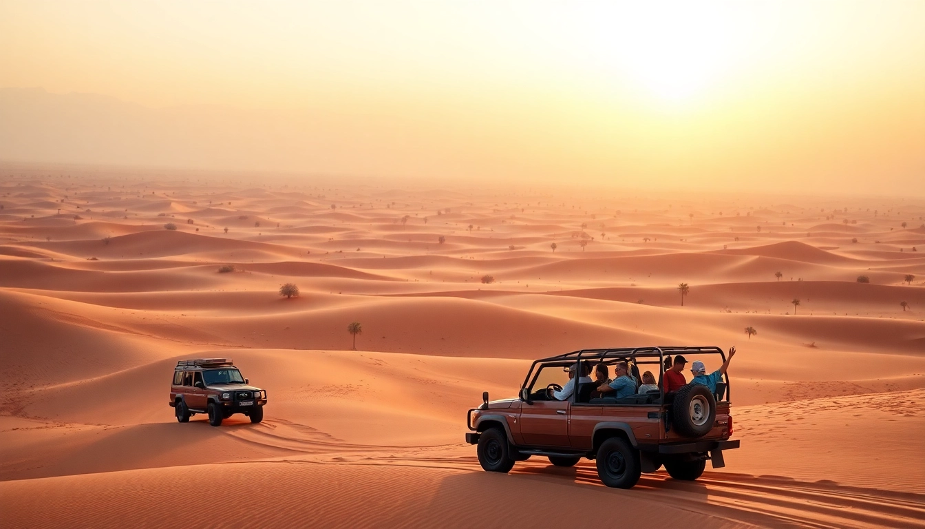 Experience an exciting evening desert safari dubai amidst stunning Arabian landscapes.