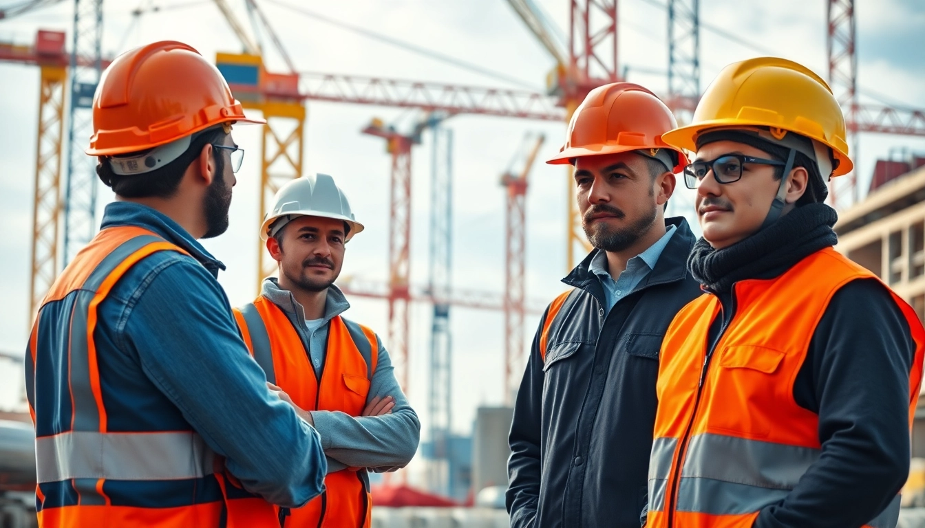 Enhancing construction site safety with workers in protective gear on-site.