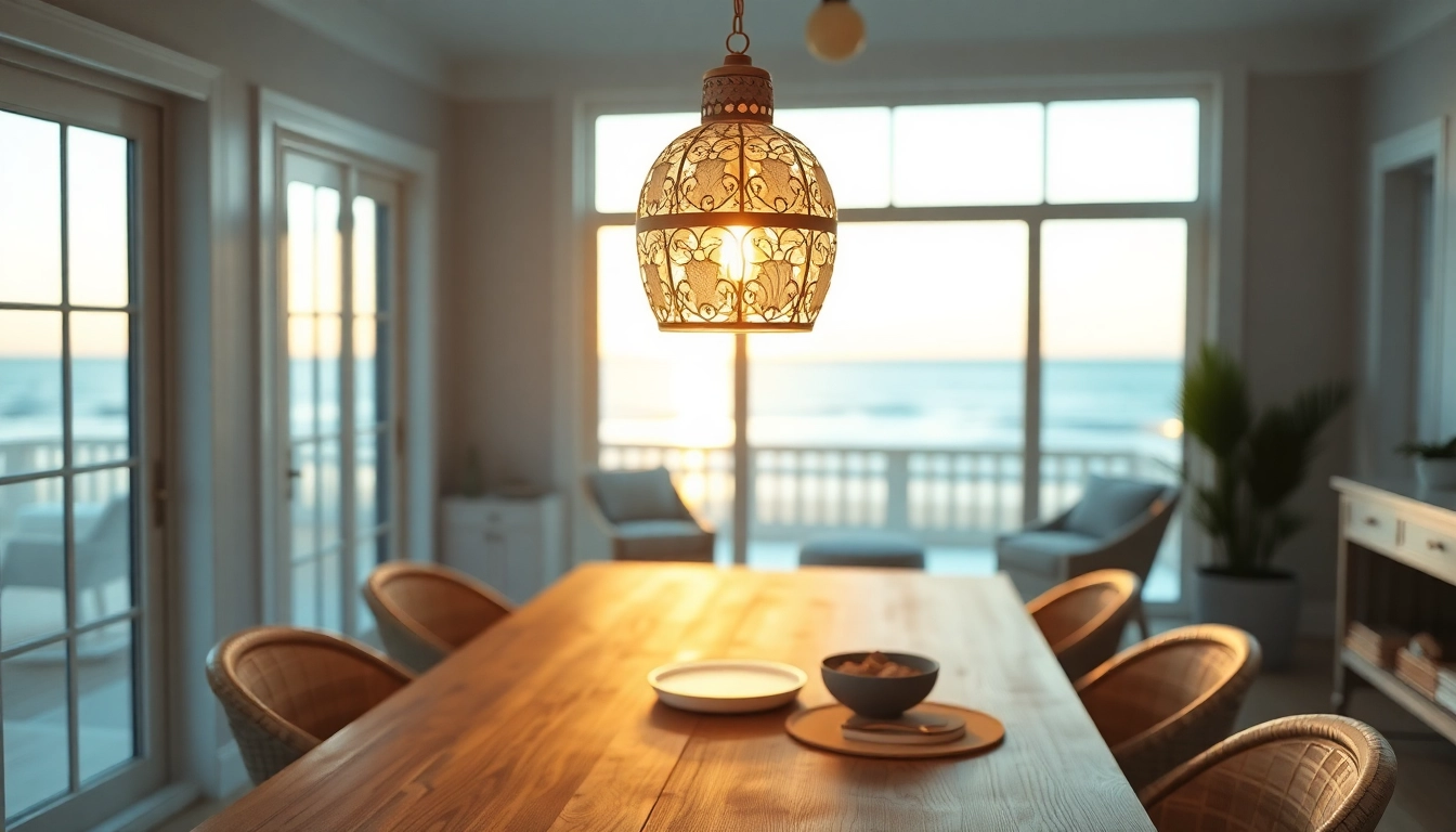 Transform your space with stylish island light fixtures that enhance coastal charm.