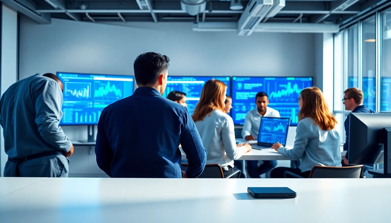 Enhance IT Fredericksburg services with a professional team collaborating in a modern office.