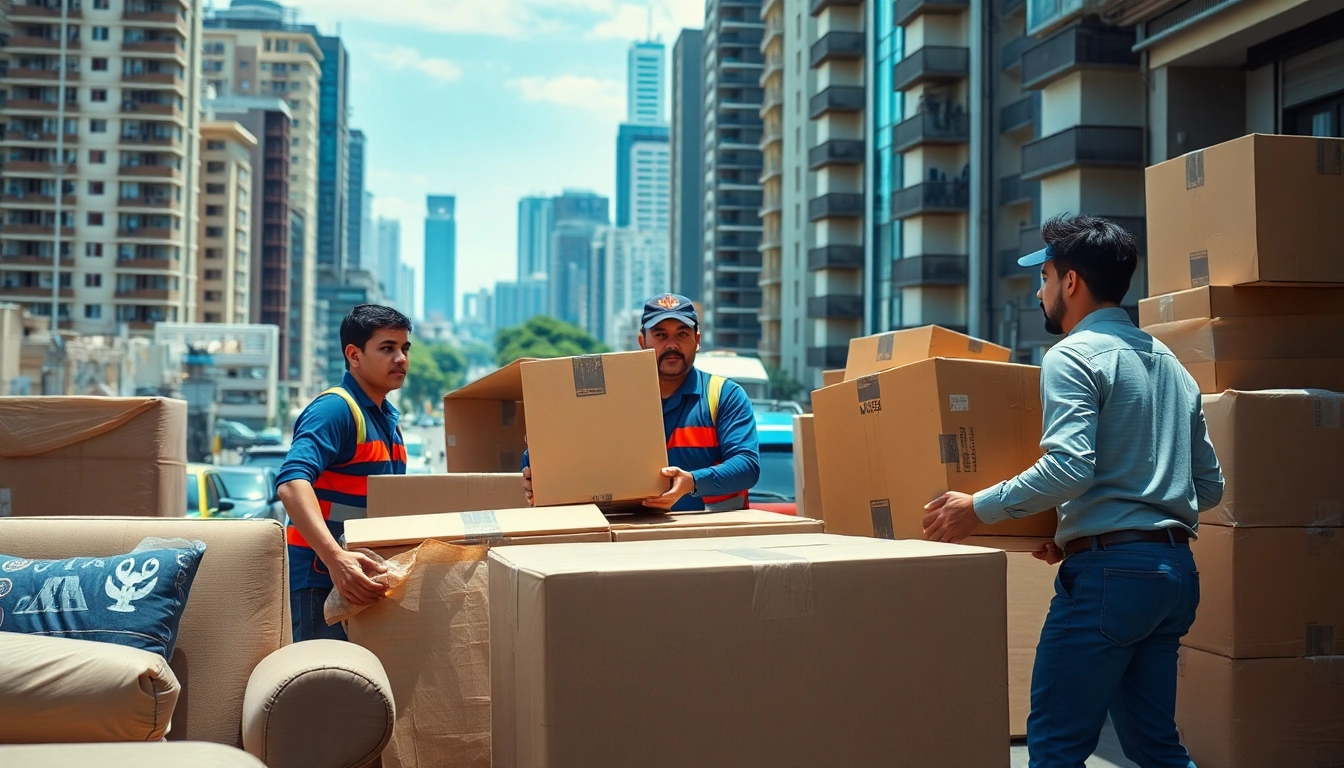Reliable movers and packers in pune efficiently handling a household move in a city setting.