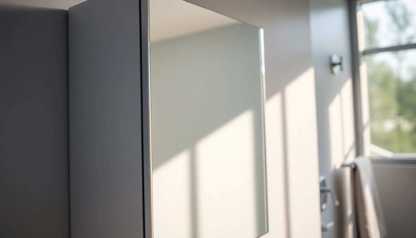 Moderne Spiegelschrank mit LED Beleuchtung für stilvolles Badezimmer