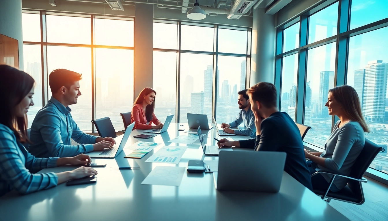 Engaging business meeting depicting collaboration and innovation in a professional setting.