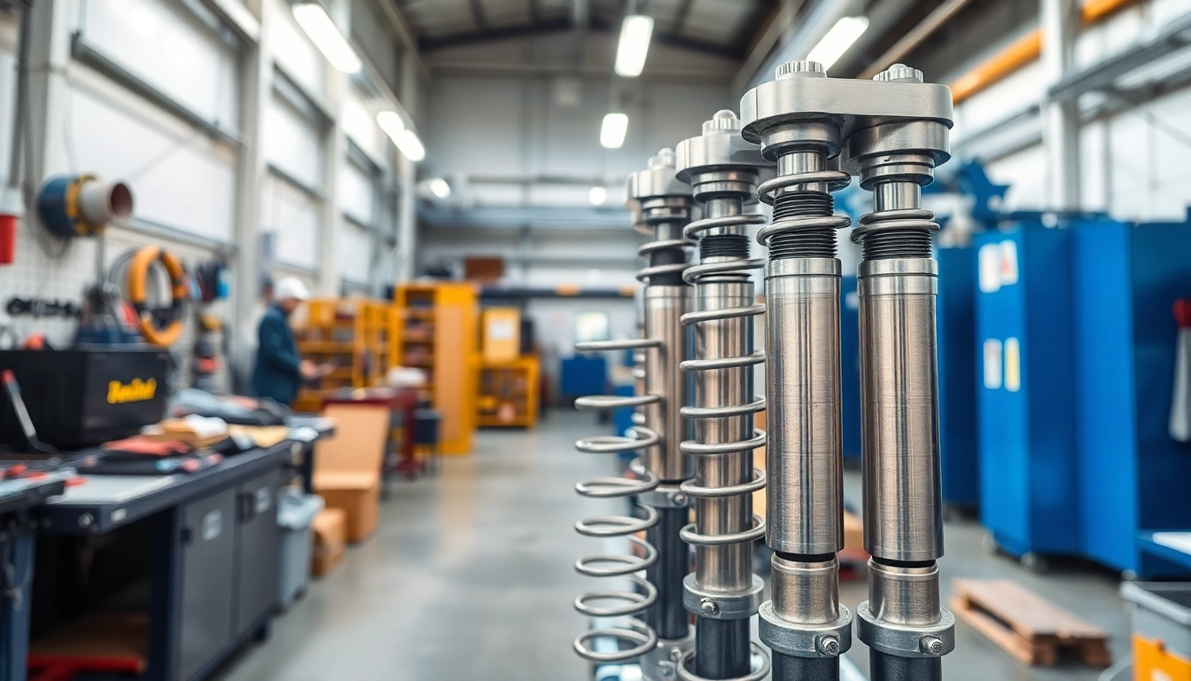 Gas Spring Manufacturer showcasing sophisticated gas spring components in a modern factory.