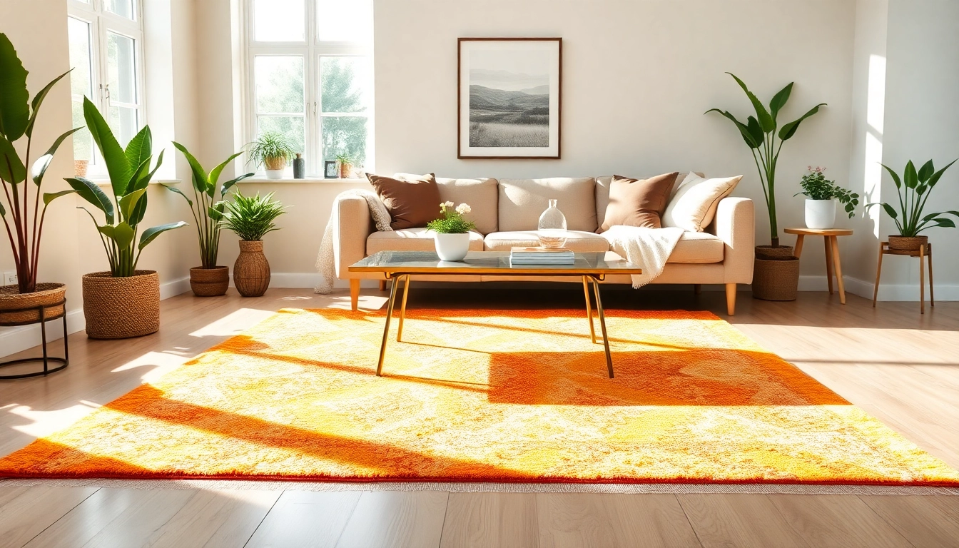 Stylish washable rugs enhancing a cozy living room atmosphere with vibrant colors.